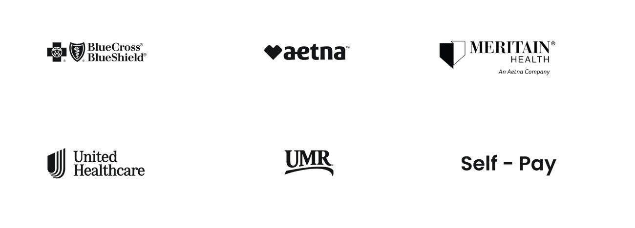 Accepted plans: BlueCross BlueShield, Aetna, Meritain Health, UnitedHealthcare, UMR, and self-pay